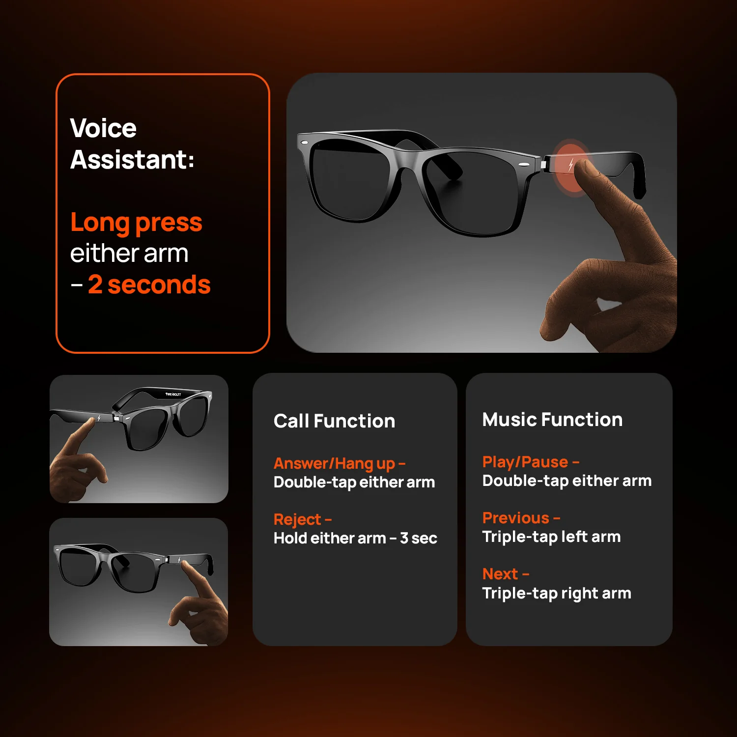 Fire-Lens Sway Smart Glasses | Wireless Bluetooth - Image 25